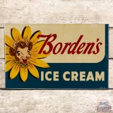 1954 Borden's Ice Cream Double Sided Tin Flange Sign w/ Elsie