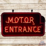 Motor Entrance Double Sided Tin Neon Sign