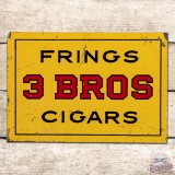 Frings 3 Bros Cigars Double Sided Tin Flange Sign