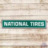 National Tires 6' Horizontal Single Sided Tin Sign