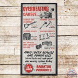 Whiz Radiator Products Overheating Framed Advertising Poster w/ Automobile