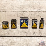 Group of 5 Whiz Automotive Metal Cans