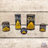 Group of 5 Whiz Automotive Themed Metal Cans