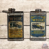 Group of 2 Cans Whiz Roadside Hand Cleanser & Neatsfoot w/ Early Cars
