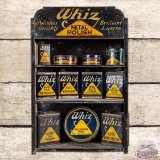 Whiz Metal Polish Advertising Display w/ 11 Metal Cans