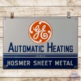 Superb GE General Electric Automatic Heating Hosmer Sheet Metal Double Sided Porcelain Sign