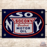 Socony Parabase Motor Oil Single Sided Porcelain Sign w/ Logo