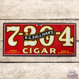 R.G. Sullivan's 7-20-4 Cigar Single Sided Porcelain Sign