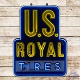 U.S. Royal Tires 6' Emb. Single Sided Porcelain Factory Neon Sign