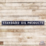 Standard Oil Products 10' Horizontal Emb. Single Sided Porcelain Sign