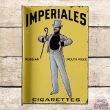 Imperiales Cigarettes Double Sided Porcelain Flange Sign