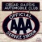 Cedar Rapids Triple A AAA Automobile Club Service Station Double Sided Porcelain Sign