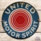 Rare United Motor Spirit Single Sided Porcelain Pump Plate Sign