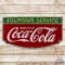 1935 Drink Coca Cola Fountain Service Single Sided Porcelain Sign