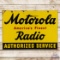 Motorola America's Finest Radio Authorized Service Double Sided Tin Sign