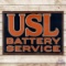 USL Battery Service Double Sided Tin Sign