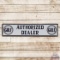 Gulf Authorized Dealer Double Sided Porcelain Sign w/ Logo