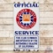 Official Golden State Automobile Club Service of California Double Sided Porcelain Sign