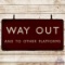 Train Station Railroad Way Out and To Other Platforms Double Sided Porcelain Sign
