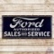 Ford Authorized Sales and Service 5' Single Sided Porcelain Sign
