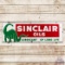 Sinclair Oils Lubricant of Long Life Single Sided Porcelain Sign w/ Standing Dino
