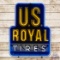 1948 U.S. Royal Tires 3' Single Sided Tin Neon Sign