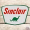 Exceptional Sinclair Single Sided Porcelain Truck Door Sign w/ Dino
