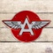 Excellent Flying A Die Cut Convex Single Sided Porcelain Truck Door Sign