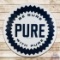 Be Sure with Pure Gasoline 6' Double Sided Porcelain ID Sign