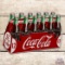 Outstanding 1954 Coca Cola Die Cut Single Sided Tin 12 Pack Sign