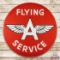 Flying A Service Gasoline 6' Double Sided Porcelain ID Sign w/ Logo