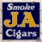 Smoke J.A. Cigars Single Sided Porcelain Sign