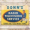 Tung-Sol Radio Television Service Double Sided Tin Sign