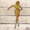 Veedol Motor Oils Skater Girl Single Sided Tin Sign w/ Logo