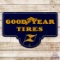 Striking Goodyear Tires Double Sided Porcelain Sign w/ Wingfoot & Flag