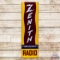 Incredible Zenith Long Distance Radio Vertical 5' Single Sided Porcelain Sign