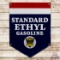 Standard Ethyl Gasoline Die Cut Single Sided Porcelain Sign w/ Logo