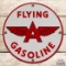 Exceptional Flying A Gasoline Single Sided Porcelain Pump Plate Logo Sign