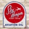 Sky Ranger Flight Tested Aviation Tested Double Sided Porcelain Tombstone Sign w/ Plane