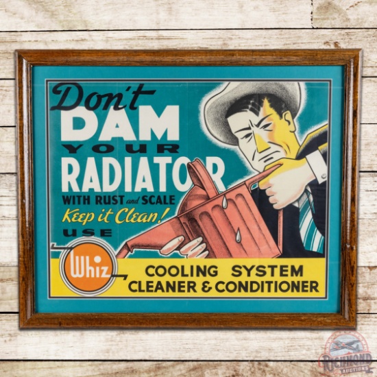 Group of 2 Framed Whiz Automotive Advertising Posters