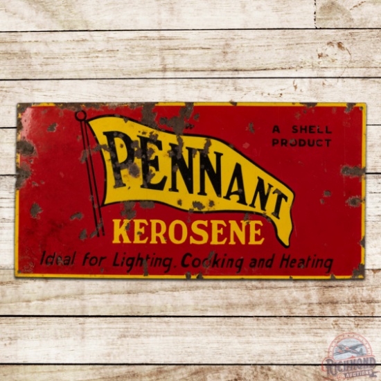 Pennant Kerosene "A Shell Product" Single Sided Porcelain Sign w/ Logo