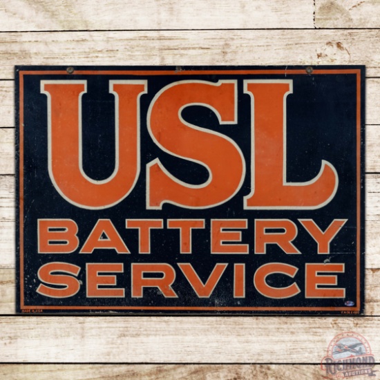 USL Battery Service Double Sided Tin Sign