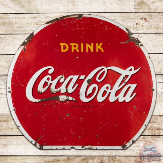 1941 Drink Coca Cola Double Sided Porcelain Sign