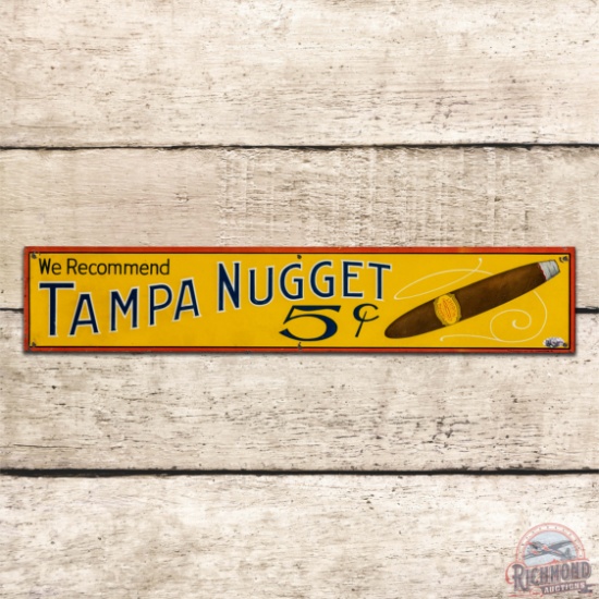 Nice We Recommend Tampa Nugget Cigars 5 Cents Emb. Single Sided Tin Sign
