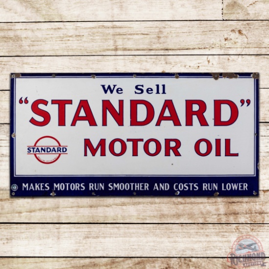 We Sell Standard Motor Oil Single Sided Porcelain Sign w/ Logo