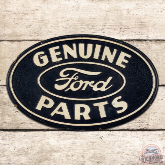 Scarce Ford Genuine Parts Emb. SS Soybean Sign