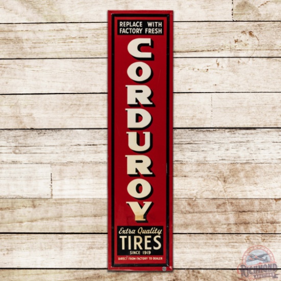 Corduroy Extra Quality Tires Since 1919 Emb. Single Sided Tin Sign