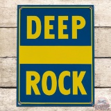Outstanding Deep Rock Gasoline Single Sided Porcelain Pump Plate Sign