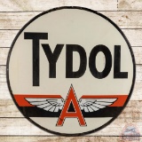 Tydol Flying A Gasoline 6' Double Sided Porcelain ID Sign