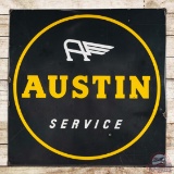 Austin Automobiles Service Single Sided Porcelain Sign w/ Logo